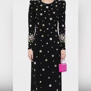 Chic Black Embellished Maxi Dress